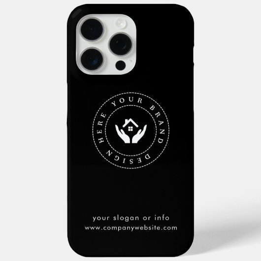 Modernistisch bewerkbaar logo en tekst Case-Mate iPhone case (Achterkant)