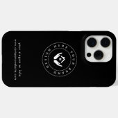 Modernistisch bewerkbaar logo en tekst Case-Mate iPhone case (Achterkant (horizontaal))