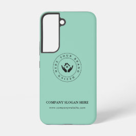Modernistisch bewerkbaar logo en tekst samsung galaxy hoesje