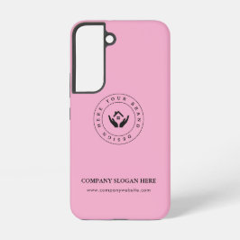 Modernistisch bewerkbaar logo en tekst samsung galaxy hoesje
