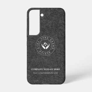 Modernistisch bewerkbaar logo en tekst samsung galaxy hoesje