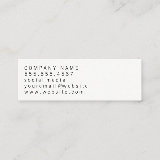 Modernistisch Expressief Mini Visitekaartje (Achterkant)