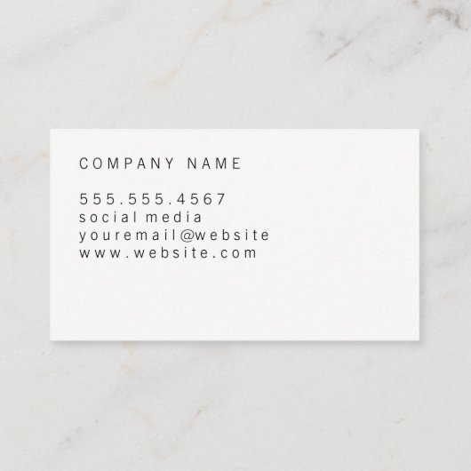 Modernistisch Expressief Visitekaartje (Achterkant)