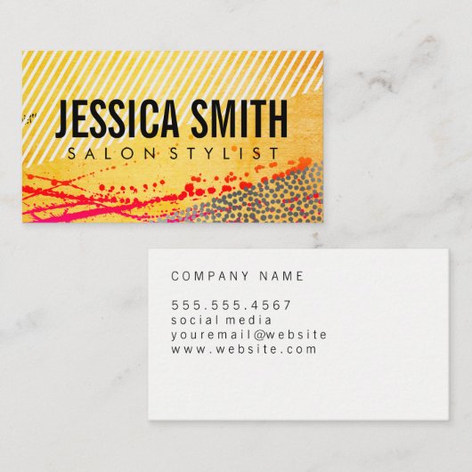 Modernistisch Expressief Visitekaartje (Voorkant / Achterkant)