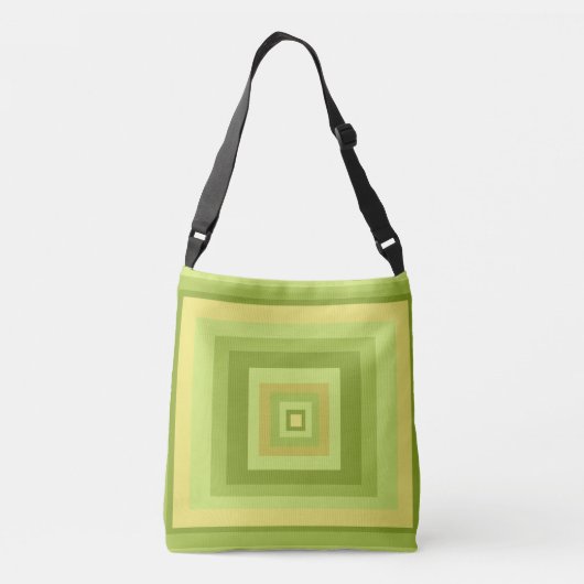 modernistische abstracte meetkundige kunst crossbody tas (Achterkant)