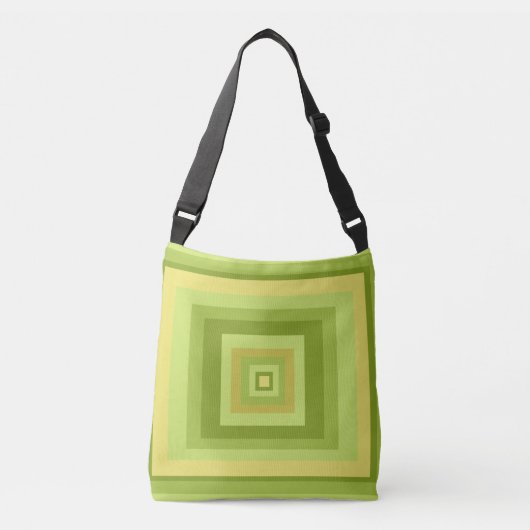 modernistische abstracte meetkundige kunst crossbody tas (Voorkant)