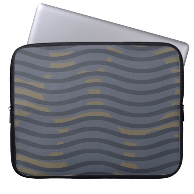 modernistische abstracte meetkundige kunst laptop sleeve (Voorkant)