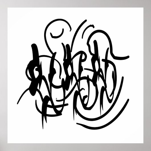 modernistische abstracte meetkundige kunst poster (Voorkant)