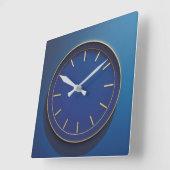 Modernistische Blauwe Wandklok (Hoek)