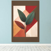Modernistische botanische geometrische compositie canvas afdruk (Insitu (Houten vloer))