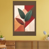 Modernistische botanische geometrische compositie canvas afdruk (Insitu (Woonkamer))