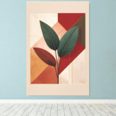Modernistische botanische geometrische compositie canvas afdruk (Insitu (Houten vloer))