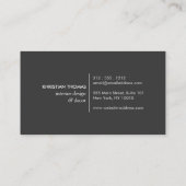 MODERNISTISCHE INTERIEURONTWERPER, DECORATEUR VISITEKAARTJE (Achterkant)