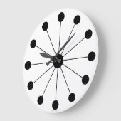 Modernistische jaren 1960 Retro Zwart Wit Klok (Hoek)