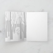 Modernistische stads-kerstkaart feestdagen kaart (Binnen)