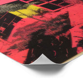 Modernistische stappen: de roze architecturale vis poster (Hoek)