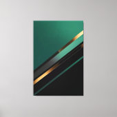 Moderniteit in groen en goud canvas afdruk (Voorkant)