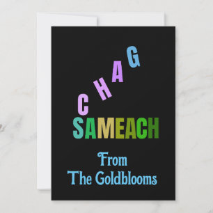 ModernKleurrijk Chag Sameach JoodsFestivalGroet Feestdagenkaart