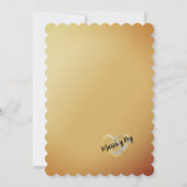 Moderno,dorado Minimalista Celebracion Kaart (Achterkant)