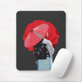 Moderno Vermelho Estilizado Japonesa Arte Muismat (Met muis)