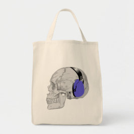 MODERNONTWERP VAN EEN VAARDIGHEID MET BLAUWE HOOFD TOTE BAG