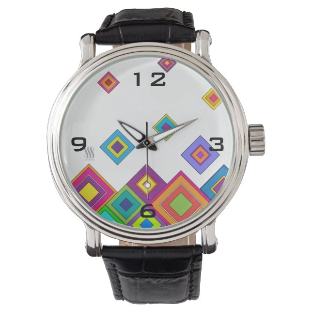ModernRetro Diamonds Horloge (Voorkant)