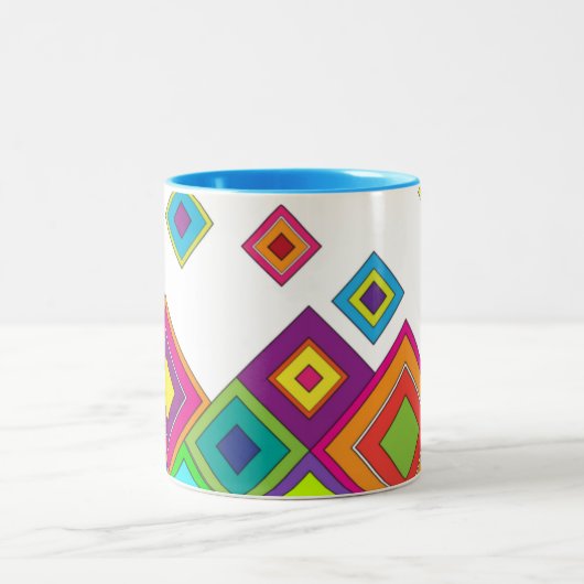 ModernRetro Diamonds Tweekleurige Koffiemok (Center)