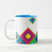 ModernRetro Diamonds Tweekleurige Koffiemok (Links)