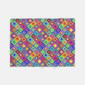 ModernRetro Squares Fleece Blanket (Voorkant (Horizontaal))