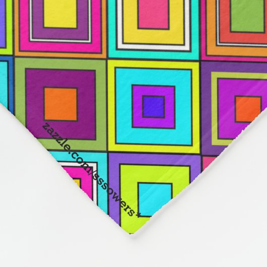 ModernRetro Squares Fleece Blanket (Hoek)