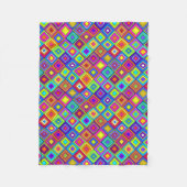 ModernRetro Squares Fleece Blanket (Voorkant)