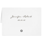 ModernTweed in Charcoal Table Number-kaart (Achterkant Horizontaal)