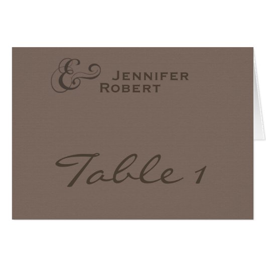 ModernTweed in Charcoal Table Number-kaart (Voorkant Horizontaal)