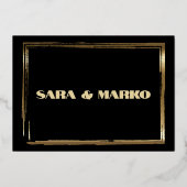 ModernTypografie | Minimale bruiloft Folie Uitnodiging (Achterkant)