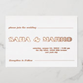 ModernTypografie | Minimale bruiloft Folie Uitnodiging (Voorkant)