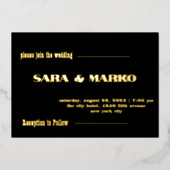 ModernTypografie | Minimale bruiloft Folie Uitnodiging (Voorkant)