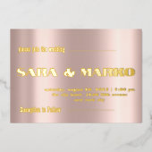 ModernTypografie | Minimale bruiloft Folie Uitnodiging (Voorkant)