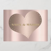 ModernTypografie | Minimale bruiloft Folie Uitnodiging (Achterkant)