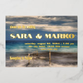 ModernTypografie | Minimale bruiloft Folie Uitnodiging (Voorkant)