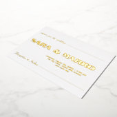 ModernTypografie | Minimale bruiloft Folie Uitnodiging (Gedraaid)