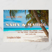 ModernTypografie | Minimale bruiloft Folie Uitnodiging (Voorkant)