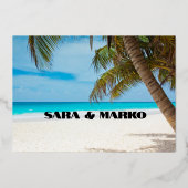 ModernTypografie | Minimale bruiloft Folie Uitnodiging (Achterkant)