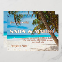 ModernTypografie | Minimale bruiloft Folie Uitnodiging