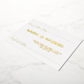 ModernTypografie | Minimale bruiloft Folie Uitnodiging (Gedraaid)