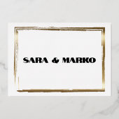 ModernTypografie | Minimale bruiloft Folie Uitnodiging (Achterkant)