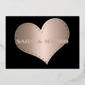 ModernTypografie | Minimale bruiloft Folie Uitnodiging (Achterkant)