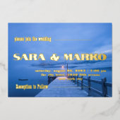 ModernTypografie | Minimale bruiloft Folie Uitnodiging (Voorkant)