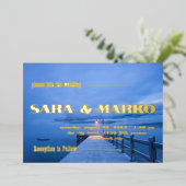 ModernTypografie | Minimale bruiloft Folie Uitnodiging (Staand Voorkant)