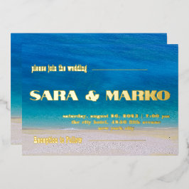 ModernTypografie | Minimale bruiloft Folie Uitnodiging