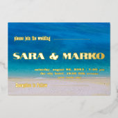 ModernTypografie | Minimale bruiloft Folie Uitnodiging (Voorkant)